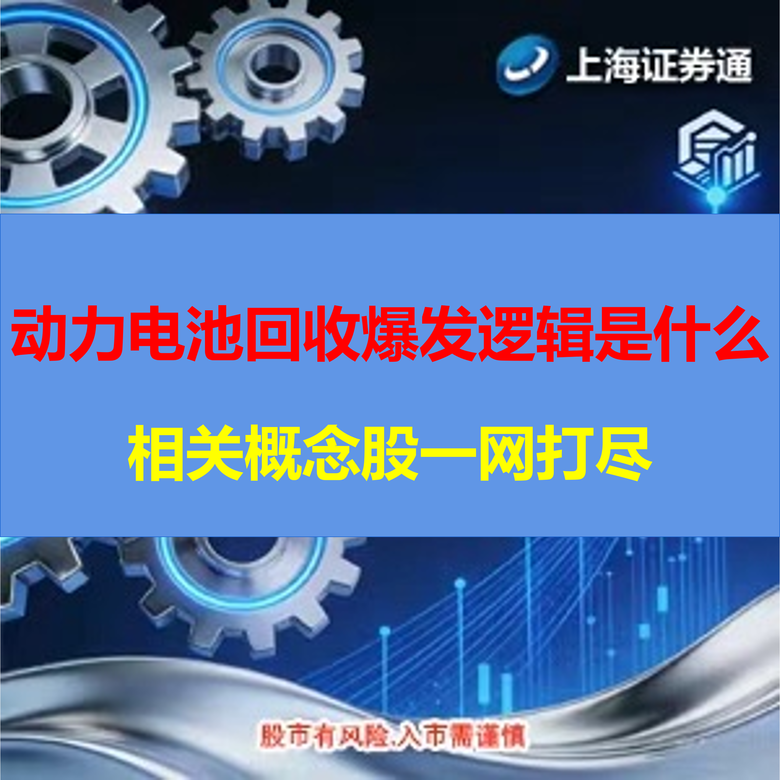 动力电池回收爆发逻辑是什么？相关概念股一网打尽(建议收蔵保存）